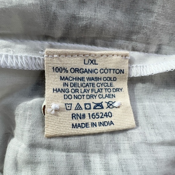 NWT | 100% ORGANIC COTTON HUDSON SHIRT DRESS MENSWEAR BLACK & WHITE STRIPE L/XL - Picture 9 of 12